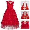 Beetle Bride Lydia Deetz Cosplay Costume Lydia Red Wedding Dress Evening Gown For Halloween Gothic Outfits
