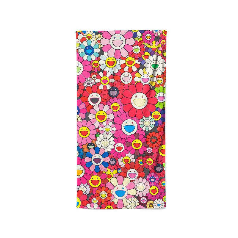 1pc T-Takashi Murakami Flower Microfiber Beach Towel Quick Dry Sand Free Soft Absorbent Pool Gym Sports Towel
