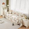 Graffiti Cat Chenille Sofa Covers for Living Room Cartoon Animal Towel with Tassels Slip Covers Anti Cat Scratch Couch Blankets