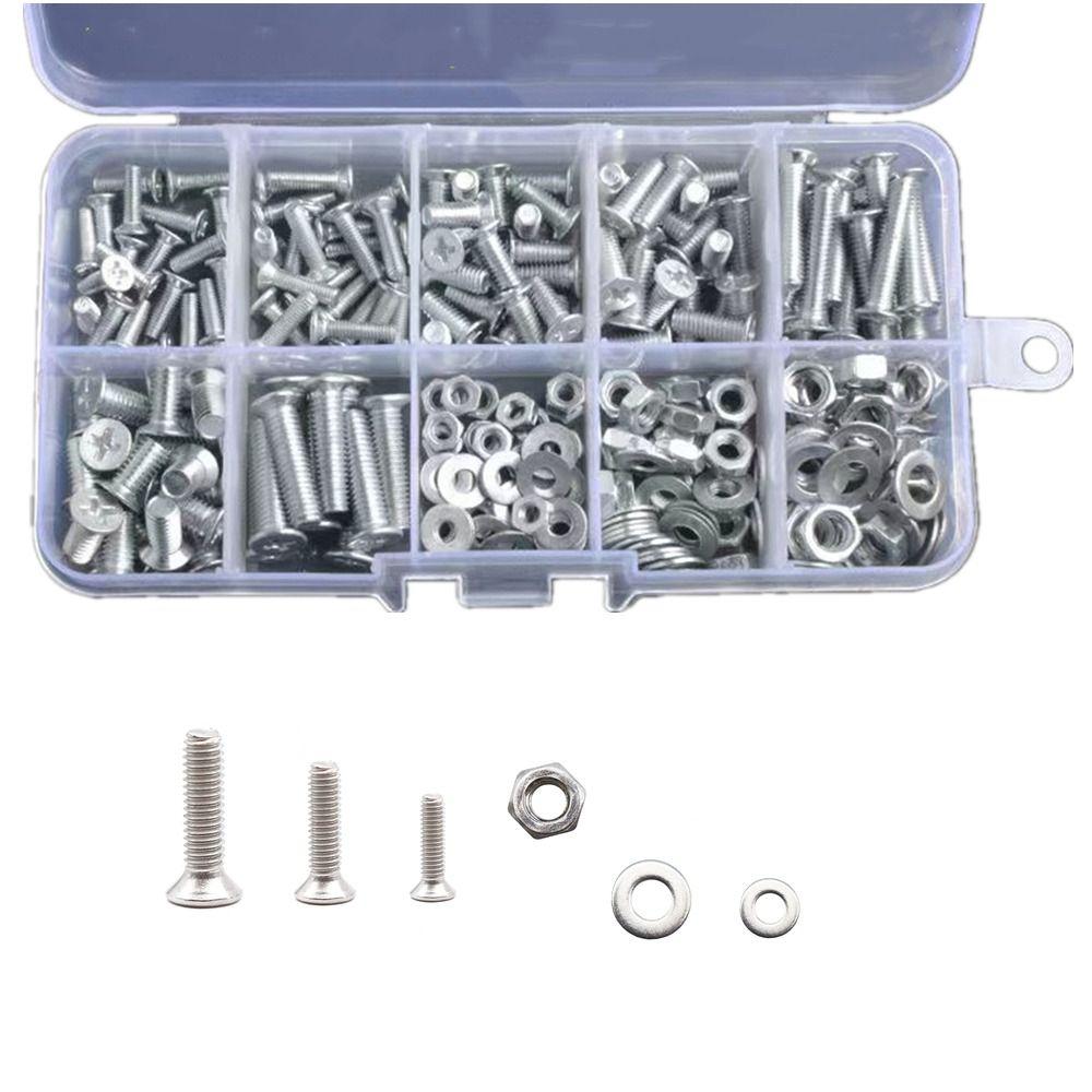 

Набор винтов M4 M5, 240 шт., серебряные винты с шестигранной головкой для мебели