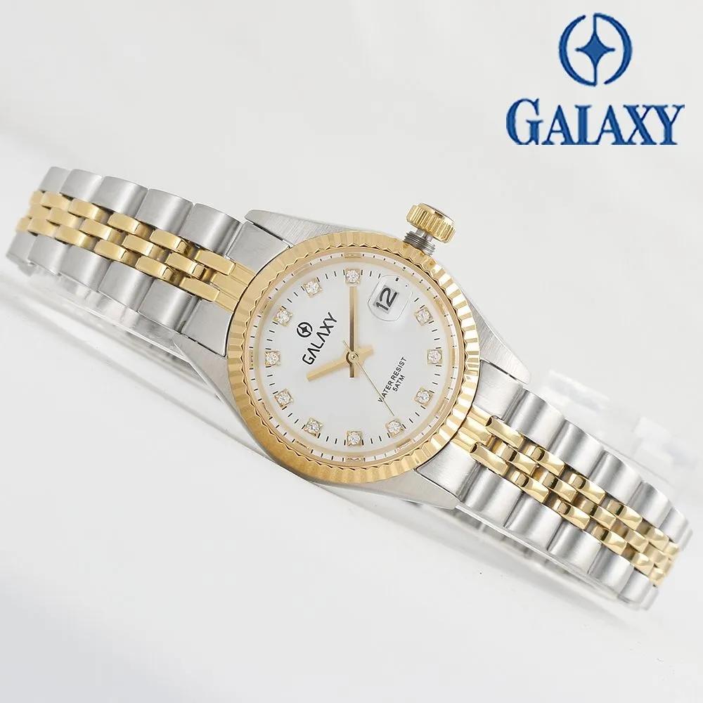 Galaxy 50M Wasserdichte Herren-/Damen-Paar-Armbanduhr QT7013MG/QT7013FG
