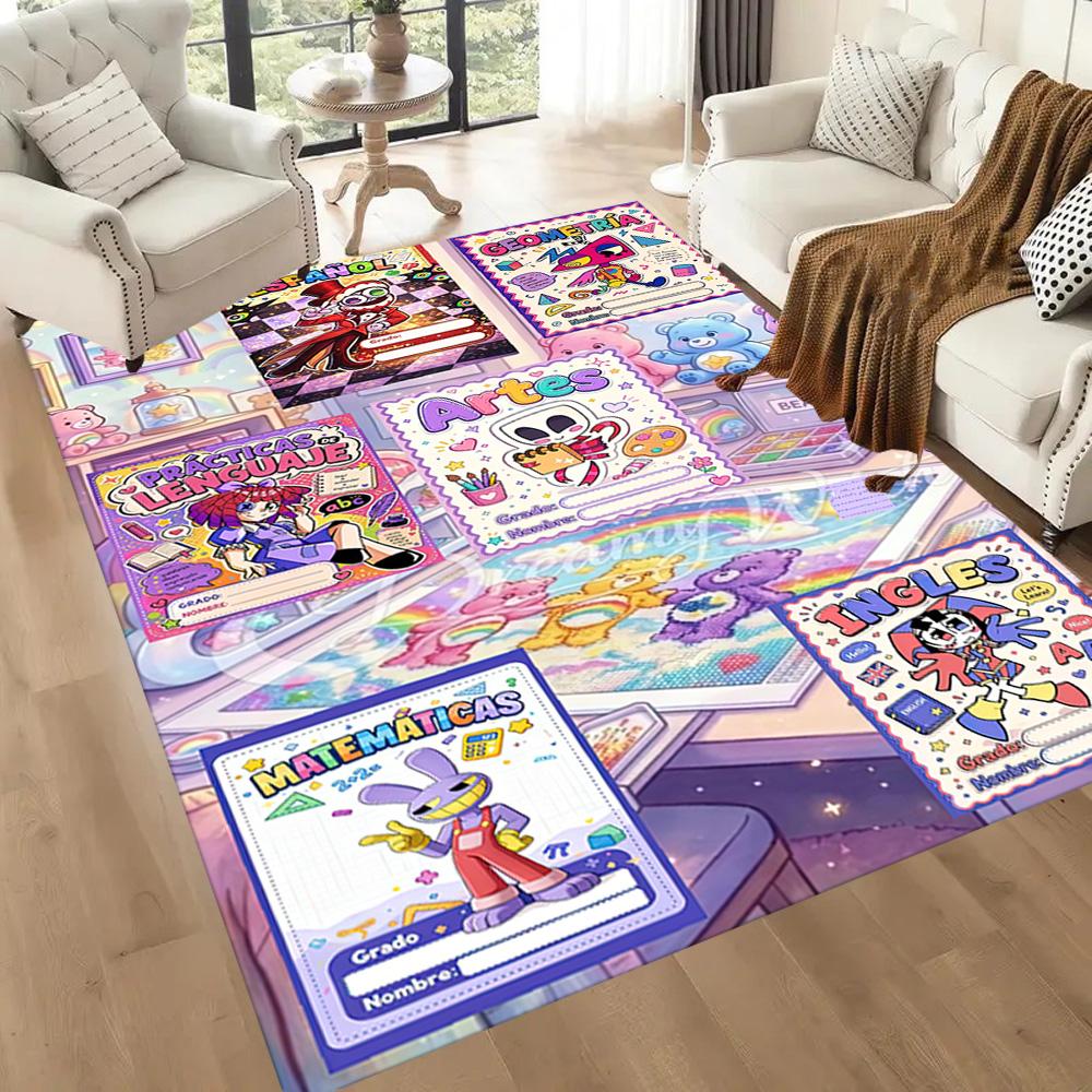 Digital Circus Area Rug Perfect For Kitchen Dining Room Balcony Foyer Antislip Rug Anime Office Decor Perfect Gift For Friends Family