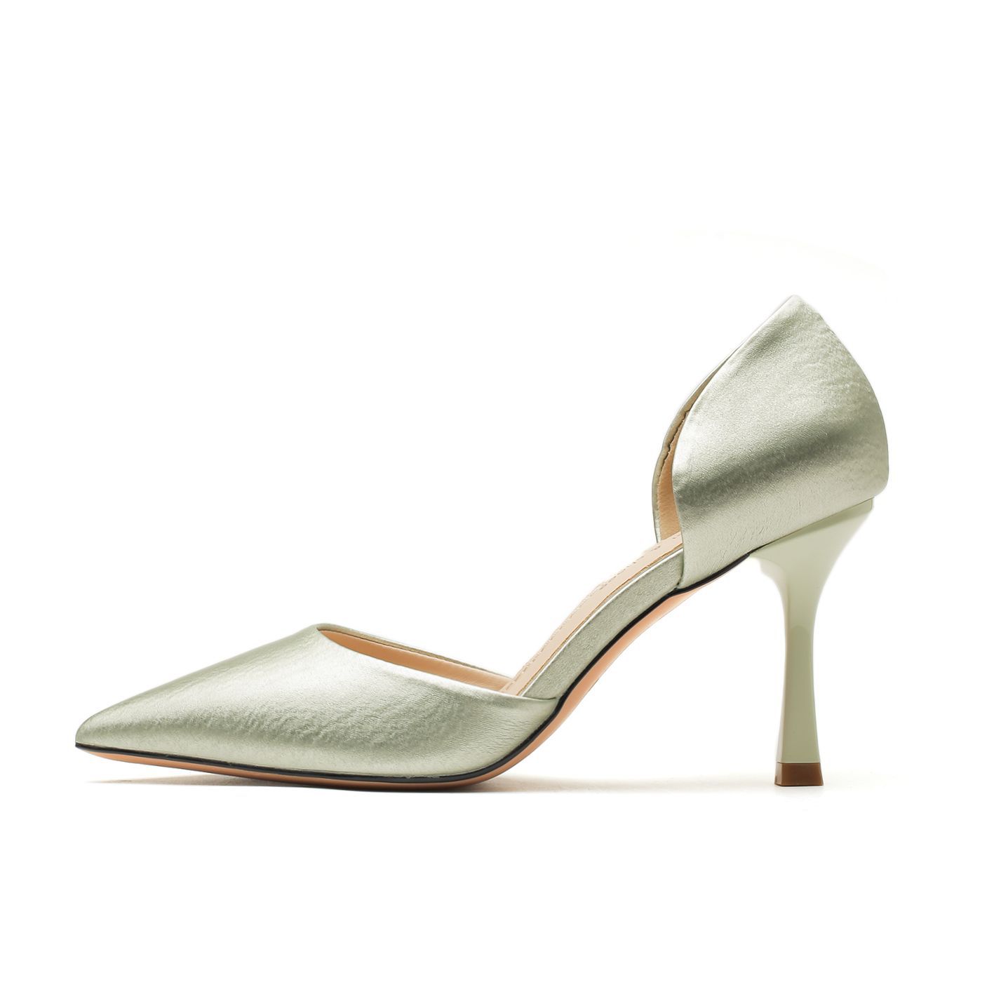 

Атласные полые тонкие каблуки с острыми каблуками элегантные туфли простые и универсальные повседневные женские 34