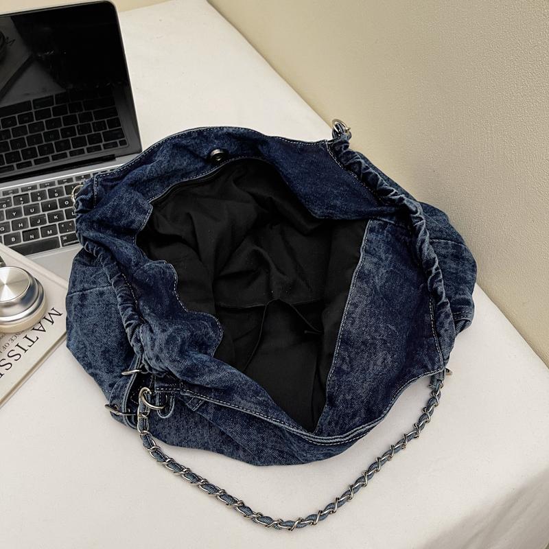 Vintage Denim Bag Women's Chain Underarm Shoulder Bag