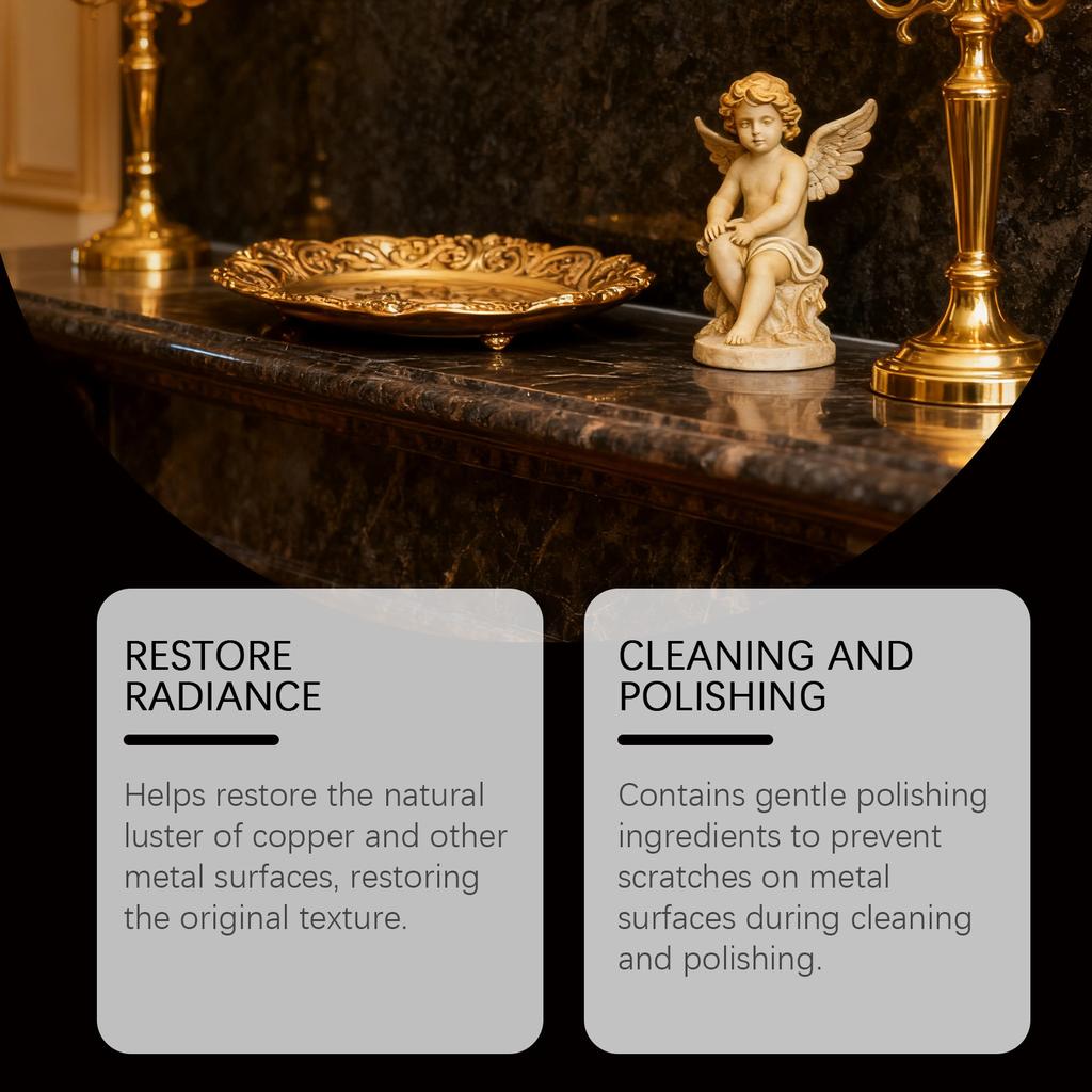 JUE FISH Copper Cleaning Spray Cleans, cares, brightens and de-oxidizes stubborn rust on the surface of household copperware