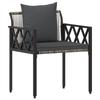 Garden Furniture Set 3 pcs Grey and Dark Grey Poly Rattan