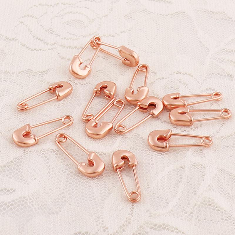 Rose Gold Metal Safety Pin Brooch Ornaments for Matching Accessories and Bags