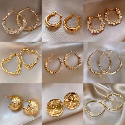 Metal Classic Retro Earrings Women'S Cold Wind Niche Celebrity Earrings Premium Ear Accessories