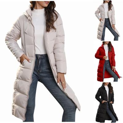 Women's Cotton Jacket, Medium Length, Slimming Warm Overcoat  Winter