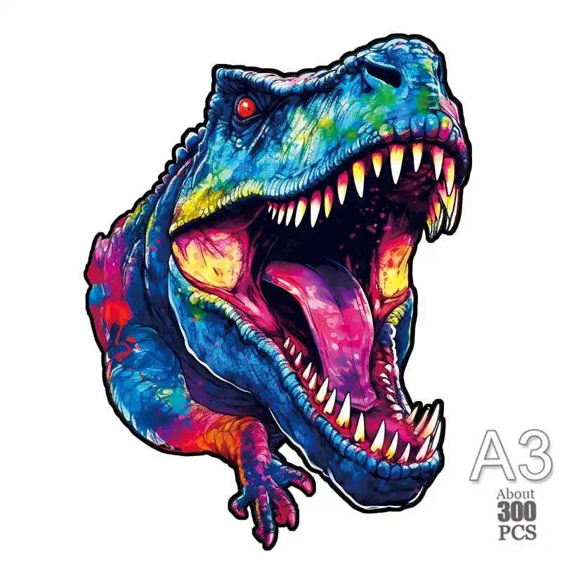 Unique Wooden Animal Jigsaw Puzzles Colorful Turtle 3D Puzzle Gift Fabulous Gift Interactive Toy for Adults Kid Educational