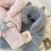 2/3Pcs Casual Scarf Hat Glove for Women Thickened Cartoon Plush Hat Furry Scarf Cap Set  Winter