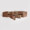 PU Waist Belt with Embossed Pin Buckle Adjust Length Waist Belt Woman Girls Jeans Dresses Skirt Coat Decors Waistband