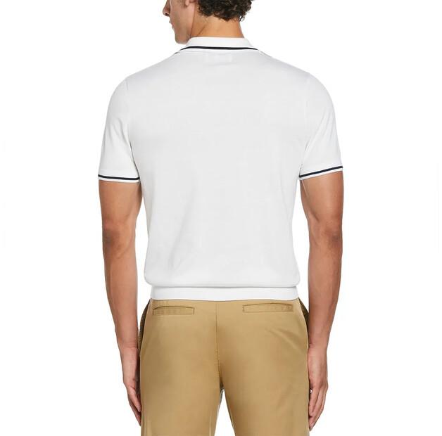 Original Penguin Cotton Vert Stripe Johnny Collar поло с короткими рукавами