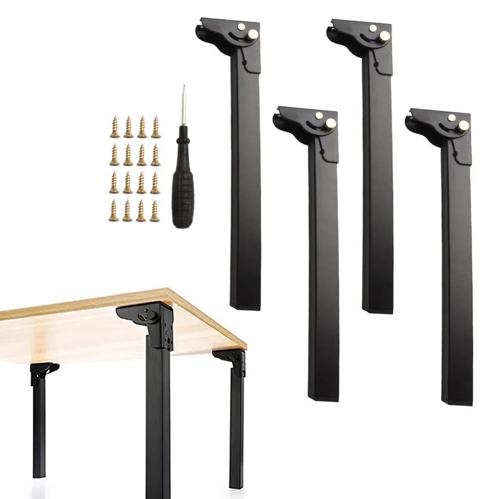 Adjustable Folding Table Legs With Self-Locking Hinge - Sturdy Metal Legs For