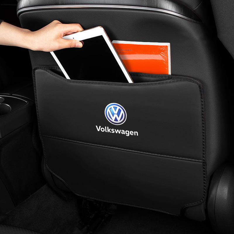 wqs5Car Seat Back Protector Cover Children Anti Kick Mat Pad Storage Bags for Volkswagen Golf Tiguan Jetta T-ROC T5 Polo Passat GTI