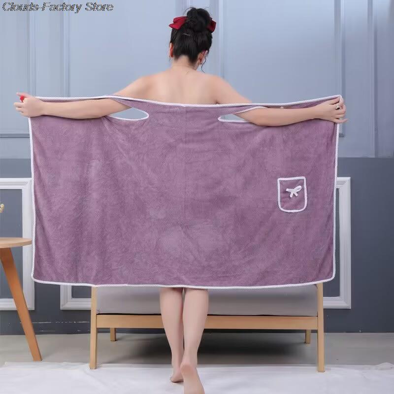Womens Bath Towels Girls Wearable 150*80Cm Fast Drying Bathing Beach Spa Bathrobes Wash Clothing, Shower Bath And Gym Towel