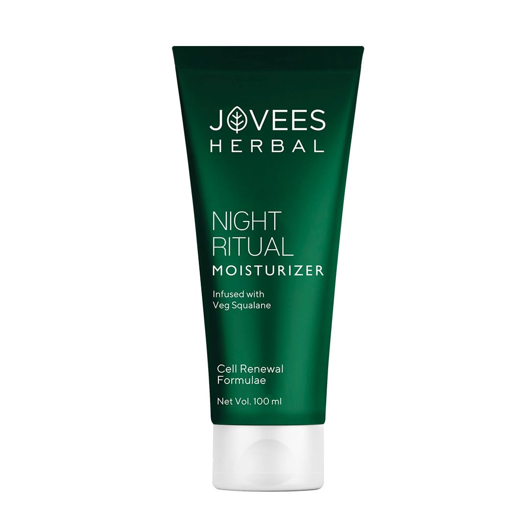 

Jovees Herbal Night Ritual Cream Moisturizer 100Ml For Dark Spots Fine Lines Skin Renewal Hydration