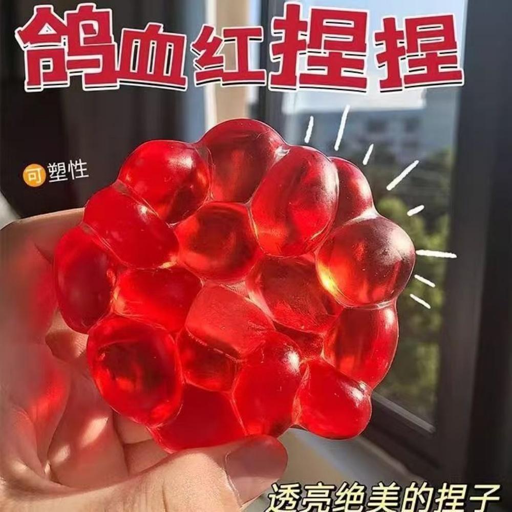 Crunchy Stress Ball Gem Squishy Toy Colorful Stress Relief Toy for Kids Adults Autism Hyperactivity Toys Birthday Gifts