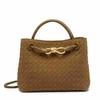 Borsa Tote Tessuta in Velluto Retro: Borsa a tracolla quadrata piccola da donna autunno/inverno