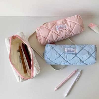 Niedliches Schlichtheit Kreatives Design Mäppchen für Schüler Kawaii Cartoon Stiftetasche Tragbare Weiche Schreibwarentasche Schulsachen