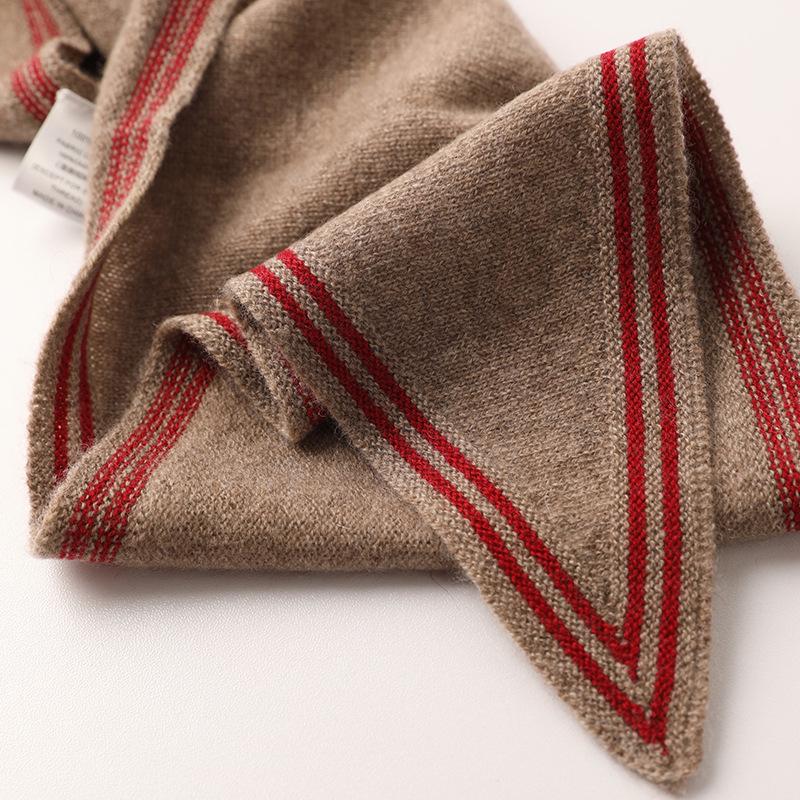 Korean Style Cashmere Triangle Scarf - Spring & Autumn Knitted Neck Gaiter, Winter Warmth