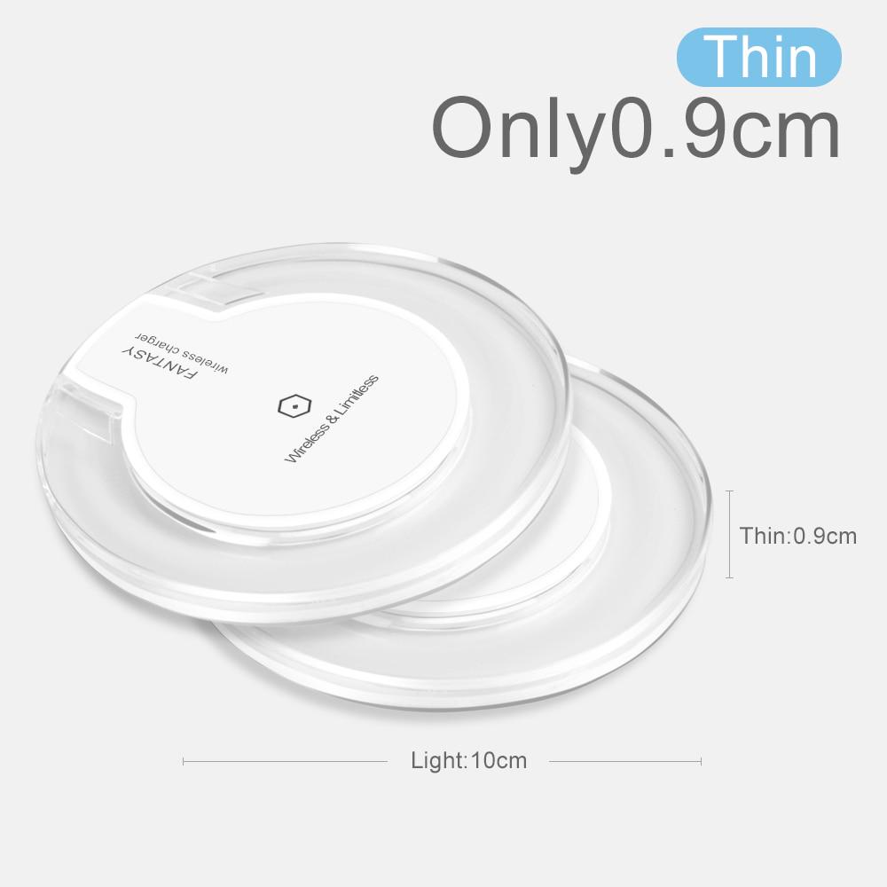 Qi Wireless Charger Receiver Led Fast Charging For iPhone Samsung Huawei Xiaomi Redmi Wireless Charger