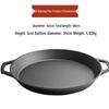 Zhi Shi 40cm Cast Iron Flat Frying Pan with Lid