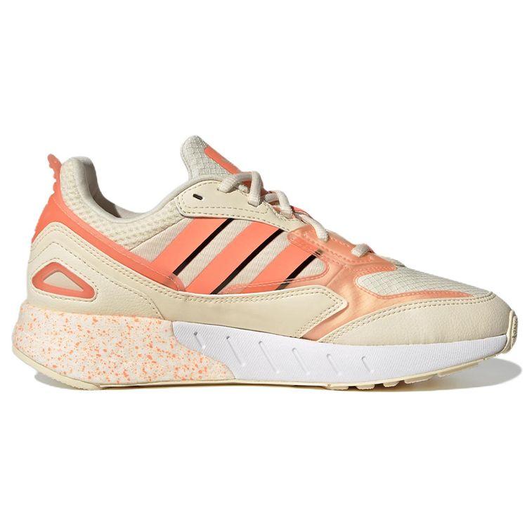 Adidas Originals ZX 1K Boost 2.0 Trendy Sports Non-Slip Wear-Resistant Breathable Low-Top Casual Shoes Women Sneaker Beige Orange GW6869
