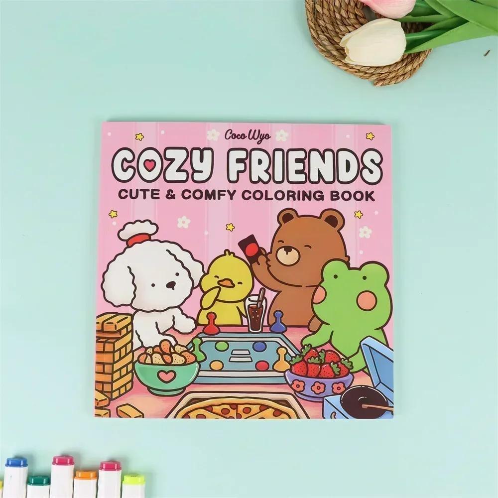 Non-Toxic New Cozy Atmosphere Relaxing Coloring Book For Adults And Teens Bold Easy-To-Follow Patterns And Children Moments