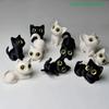 Ornamenti di Gatto Occhi Grandi Stampati 3D Mini Statue Gattino Carino in Miniatura Artigianato per Micro Paesaggi Piccoli Ornamenti Decorazione da Scrivania