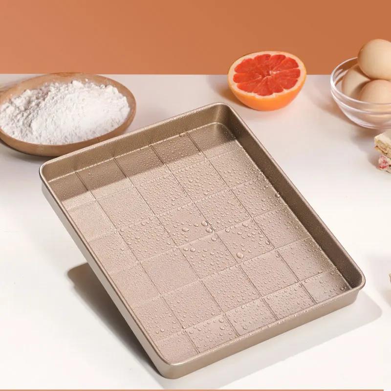 

Высококачественная золотистая форма для нуги из углеродистой стали, форма для выпечки с дном в виде снежинки, антипригарная форма для выпечки, охлаждающая форма для застывания, тарелка для нуги