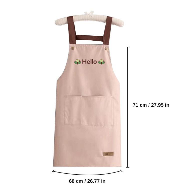 Women's High-End Cotton Floral Princess Apron - Waterproof, Oil-Proof, with Handy Wiping Skirt