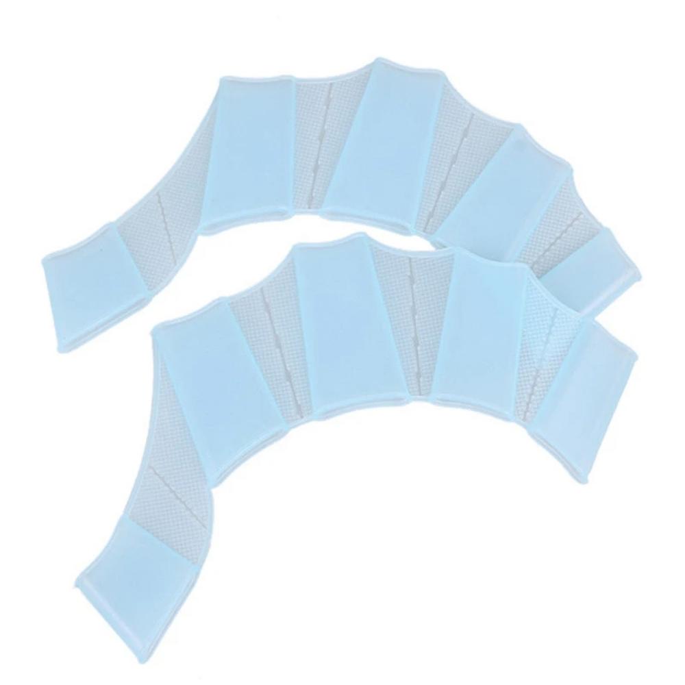 1Pair Unisex Frog Type Silicone Girdles Swimming Hand Fins Flippers Palm Finger Webbed Gloves Paddle Water Sports