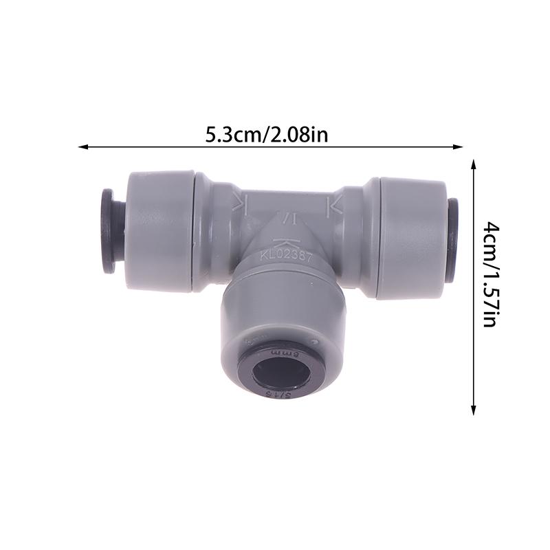 Plastic Tee Quick Connect Pipe Hose Connector Push In Fitting 6.35/8/9.5Mm Tee Piece Beer Brewing Homebrew Parts