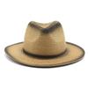 Spring And Summer Men And Women British Wind Spray Paint Jazz Straw Hat Outdoor Travel Sun Hat Czy-056