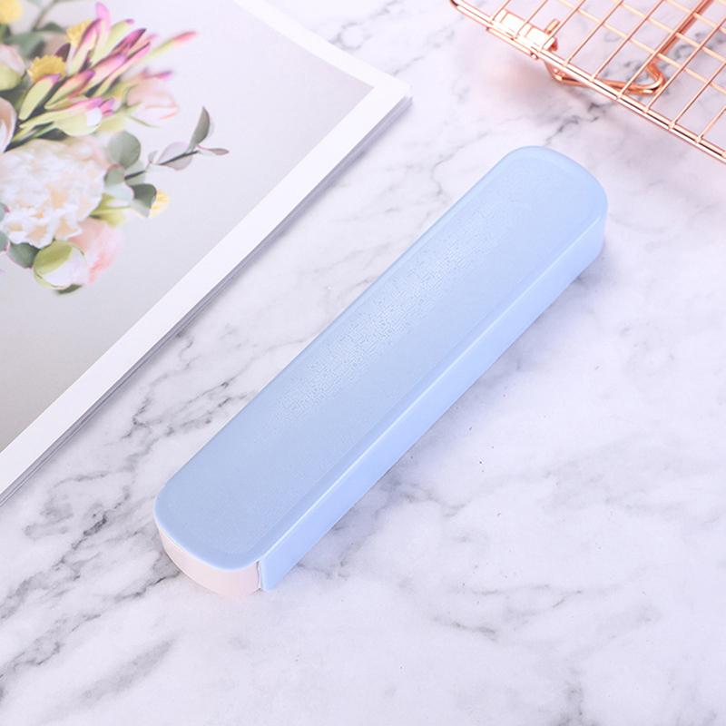 Cutlery Straw Plastic Storage Box Chopsticks Fork Spoon Pull Box Outdoor Travel Portable Tableware Empty Box