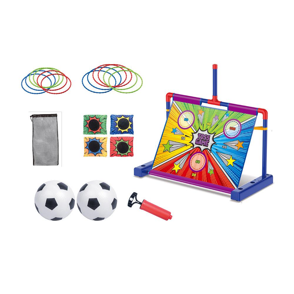 

4 в 1 светящаяся мобильная стойка для баскетбола и футбола, детский спортивный игрушечный костюм для мячей A02- Mobile football goal