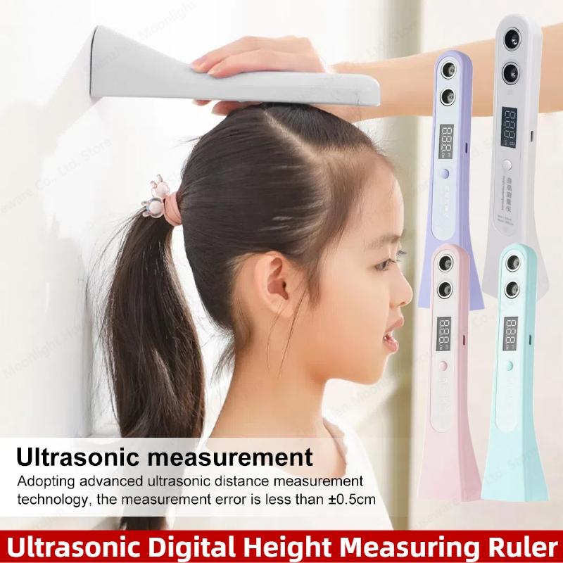 Ultrasonic Digital Height Measuring Ruler LED Display Portable Height Measurement Meter Electronic Height Ruler for Adults Kids