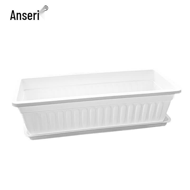 Rectangular Plastic Planter Pot with Tray