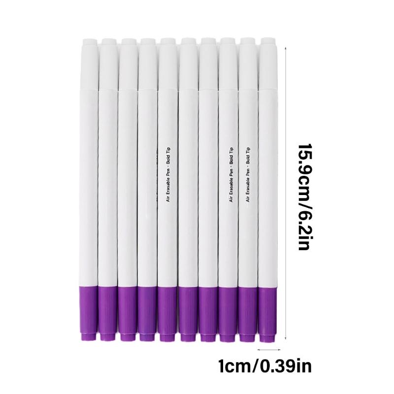 10x/Set Washable Fabric Marker Erasable Pen Sewing Fabric Markers Fabric Marker Pen Water Soluble Pen for Sewing
