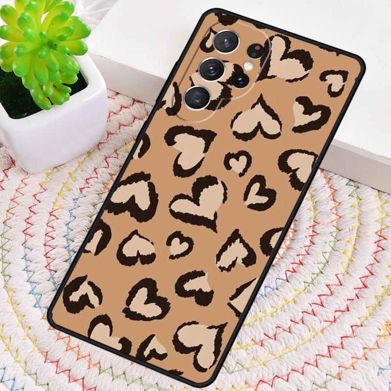 Latte Love Brown Heart Aesthetic Silicone Phone Case For Samsung Galaxy note 10 pro S26 S25 S24 S23 S22 S21 Plus Ultra Cover