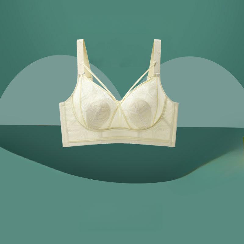 Summer Thin Rabbit Ear Bra for Women Without Steel Ring Adjustment Plus Size Bra for Women Gathering Bra