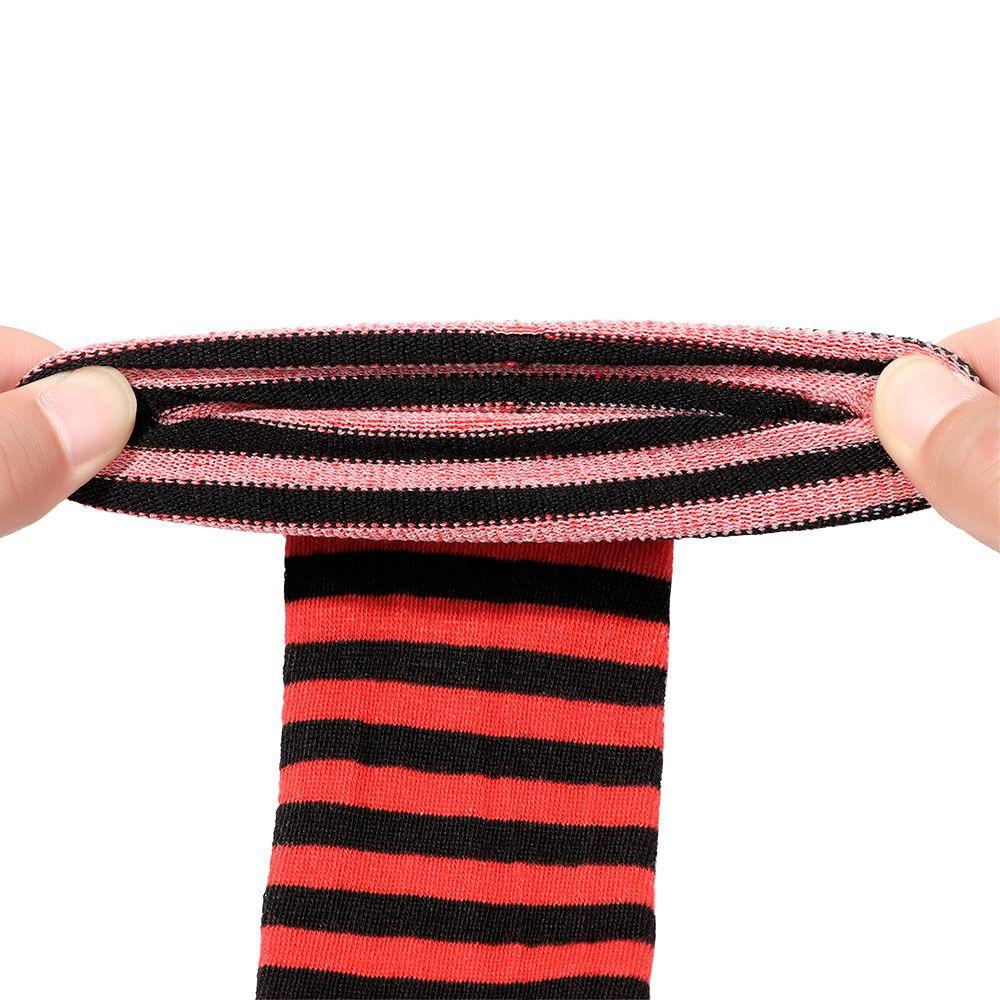 Striped Long Sleeve Knitted Wristband Arm Warmer Fingerless Long Gloves Elbow Mittens Handschoenen