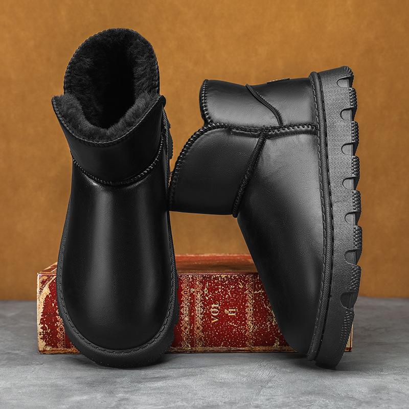 High quality winter warm piled thickened snow boots large size versatile warm cotton shoes non-slip cotton shoes