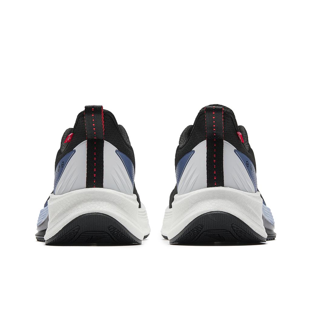 Anta Rocket 6.0 Comfortable Fabric Low-Top Lightweight Running Shoes Men Sneaker Basic-Black Metallic-Bright-Blue Paper-White 912615596-1