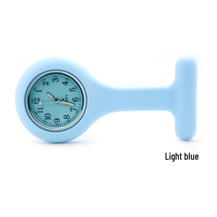 Luminous Silicone Nurse Pendant Watch with Color Dial for Hospital Use