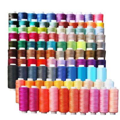 100 Colors Sewing Thread Kits Colorful Polyester Thread Set Sewing Supplies for Hand Sewing and Machine Sewing Use