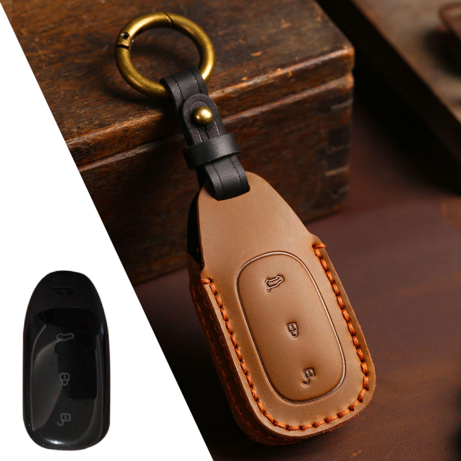 

The key bag is suitable for 2021 models, and the first layer of cowhide for the ideal one-key cover is dedicated to high-end Li Auto protective cover. коричневий