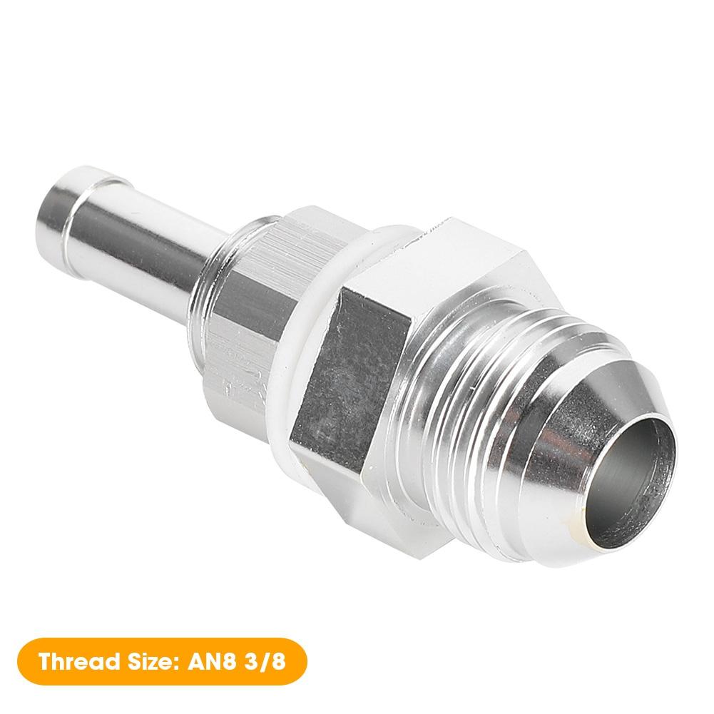 AN8 3 8 Flare Bulkhead Hose Barb Aluminum Alloy Universal Fuel Tank Fitting