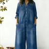Tute Rompers Estive da Donna Spalle Scoperte Jeans di Cotone Elasticizzate Vita Alta Playsuits Tute